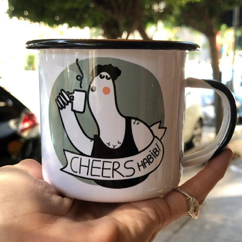 Enamel Mug Cheers Habibi