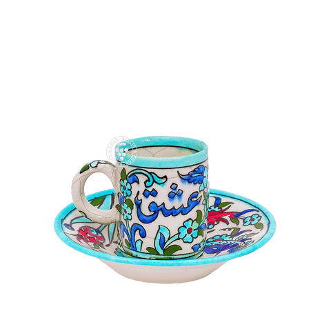 Coffee Cup with Saucer "Passion" "عشق"