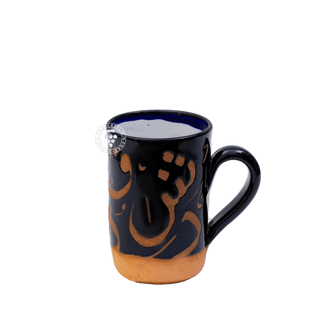 Traditional Pottery Mug with Arabic Design