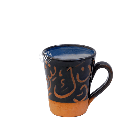 Handcrafted Pottery Mug with Arabic Calligraphy