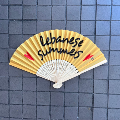 Bamboo Hand Fan Lebanese Summers