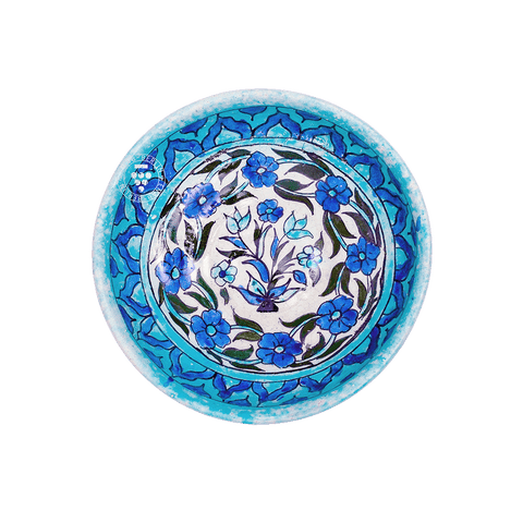 Damascene Qishani Round Plate